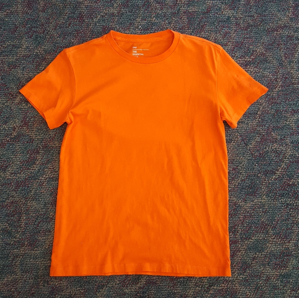 Gap Orange The Essential Crew Tee